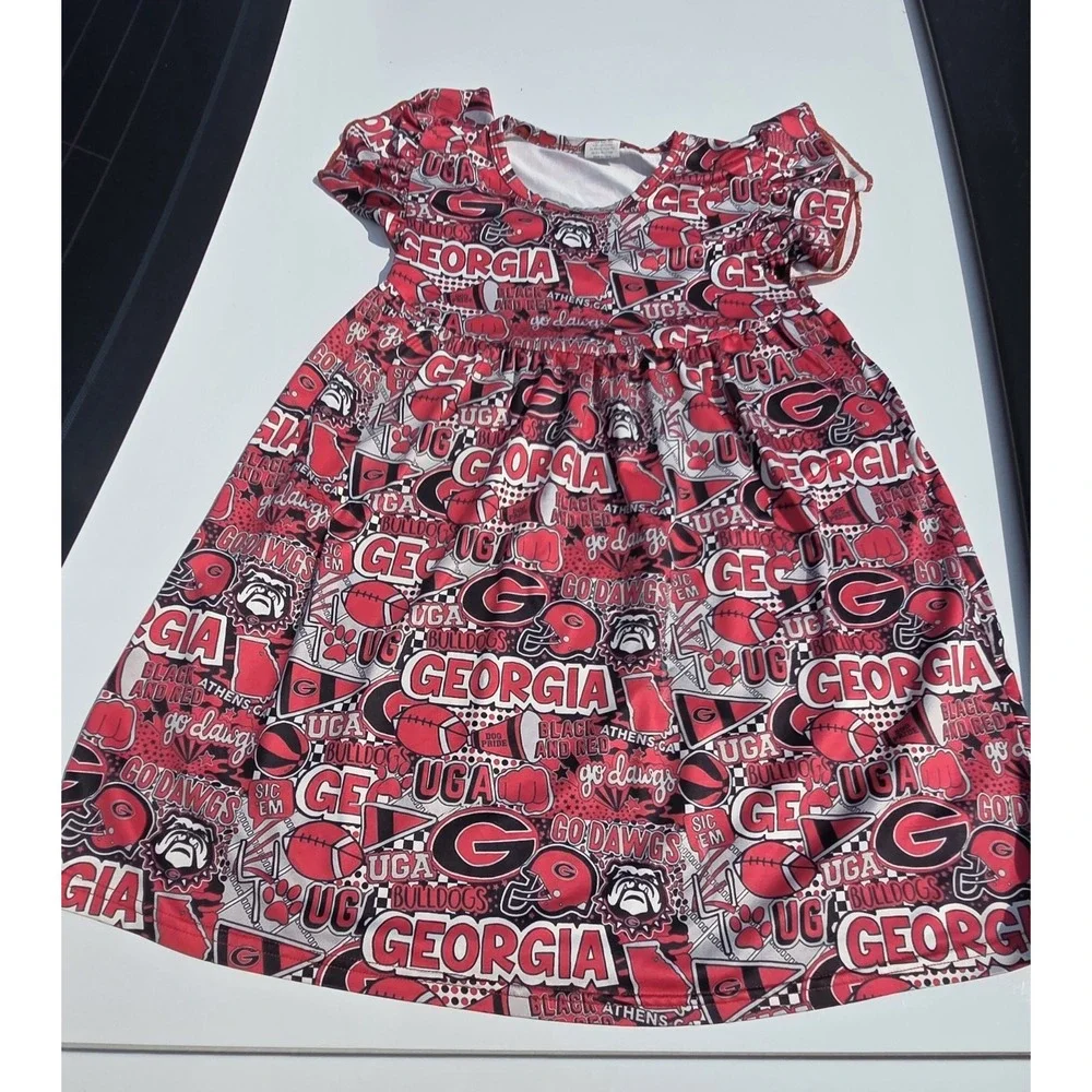 Georgia Bulldogs 7-8t Girls Dress, Football, Go Dawgs,